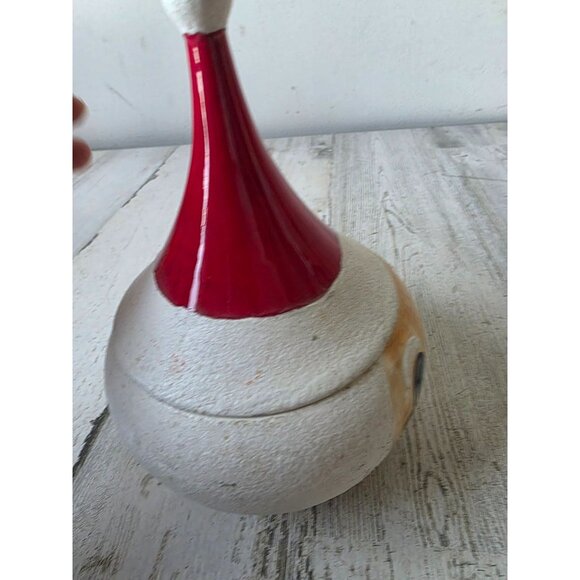 Vintage ceramic Santa container head dish hat unique shabby chic - Picture 5 of 7